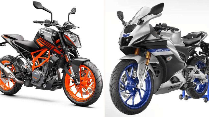 KTM Duke 250 vs Yamaha R15 V4